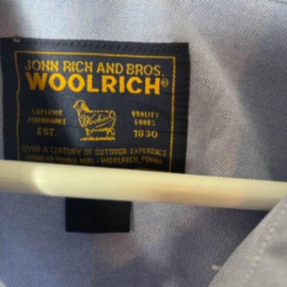 John Rich And Bros. Woolrich Men's Vintage Long Sleeve Shirt Light Blue Size XL - Picture 3 of 5